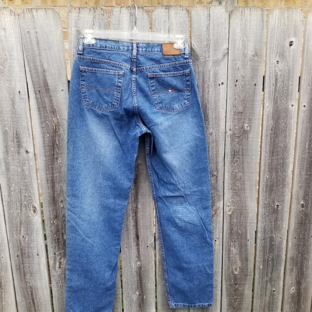 Vtg 90 Tommy Hilfiger Perfect T Jeans mid Rise Waist medium wash straight 10
